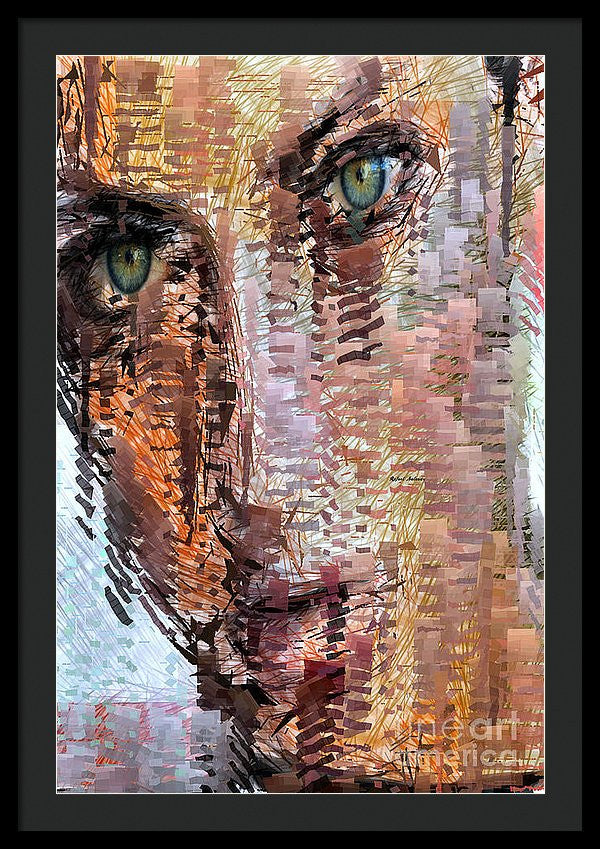 Framed Print - Green Eyes Girl