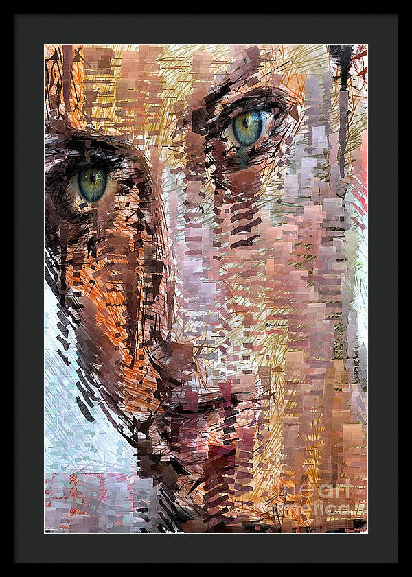 Framed Print - Green Eyes Girl