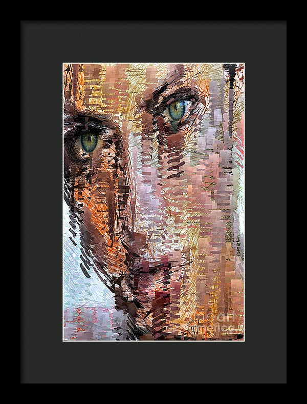 Framed Print - Green Eyes Girl