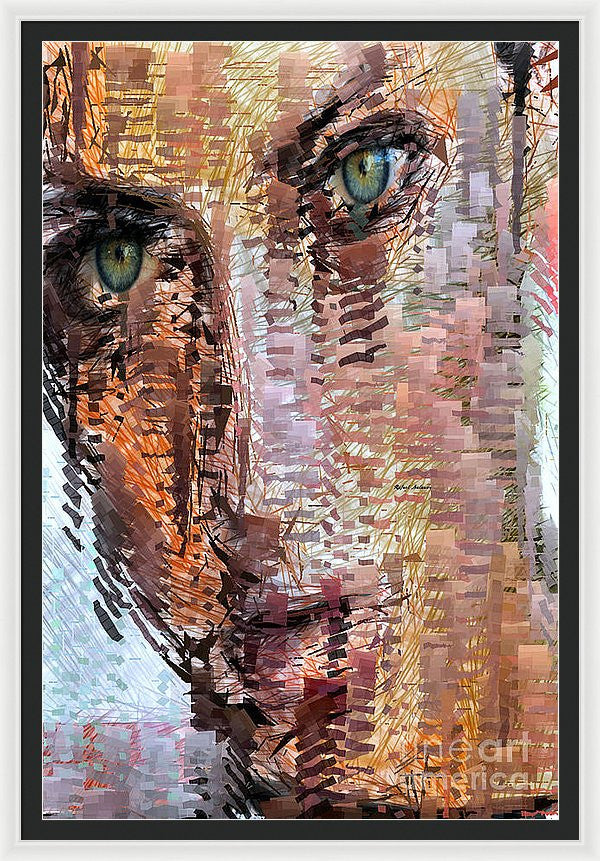 Framed Print - Green Eyes Girl