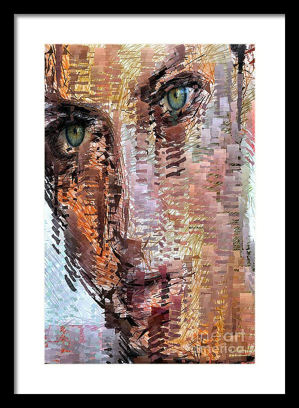 Framed Print - Green Eyes Girl