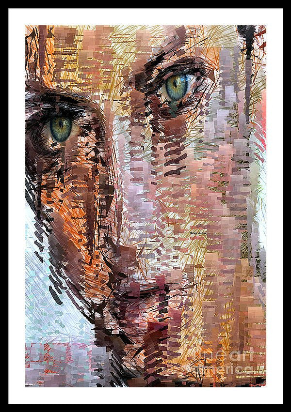 Framed Print - Green Eyes Girl