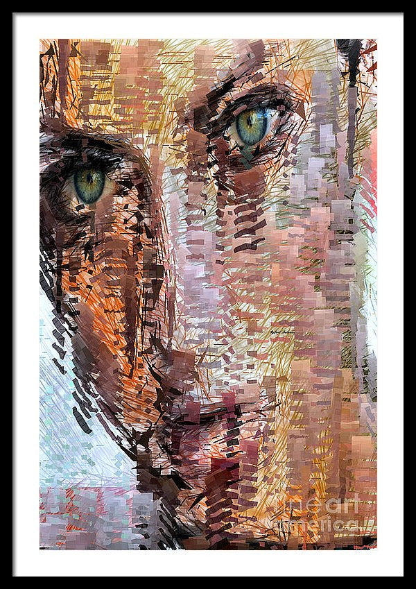 Framed Print - Green Eyes Girl