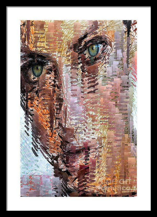 Framed Print - Green Eyes Girl