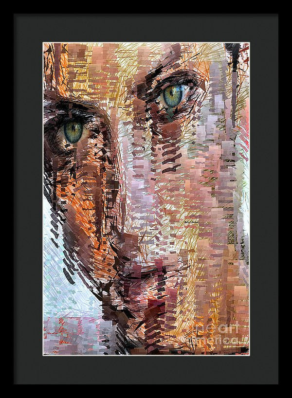 Framed Print - Green Eyes Girl