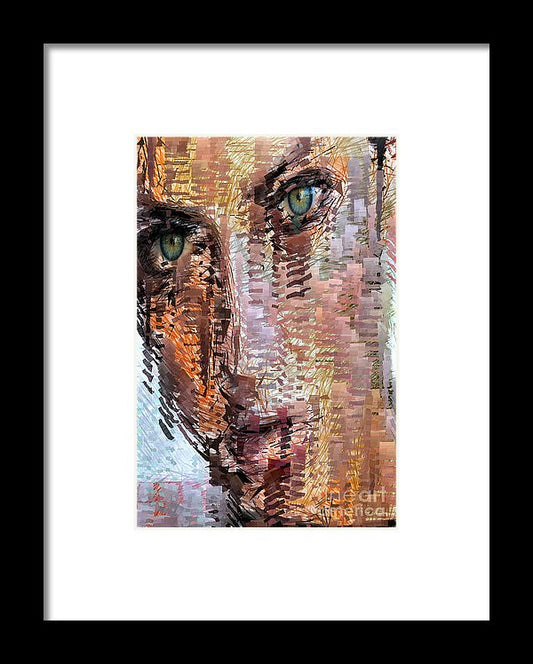 Framed Print - Green Eyes Girl