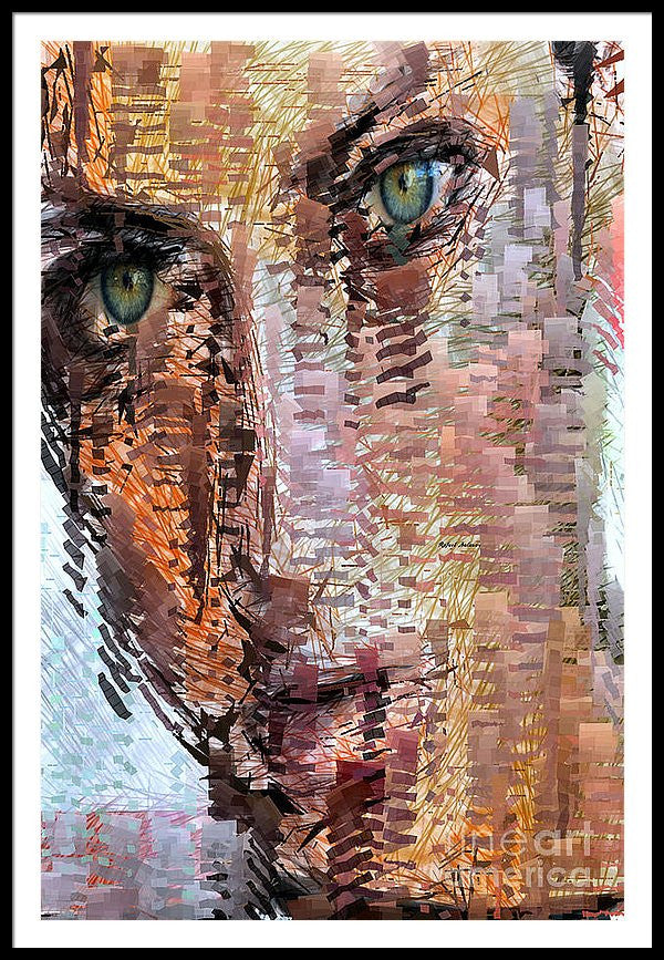 Framed Print - Green Eyes Girl