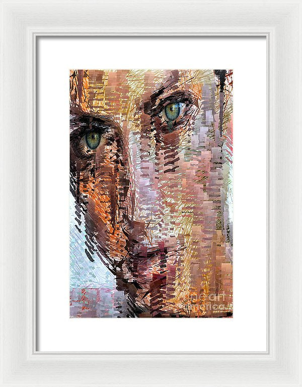 Framed Print - Green Eyes Girl