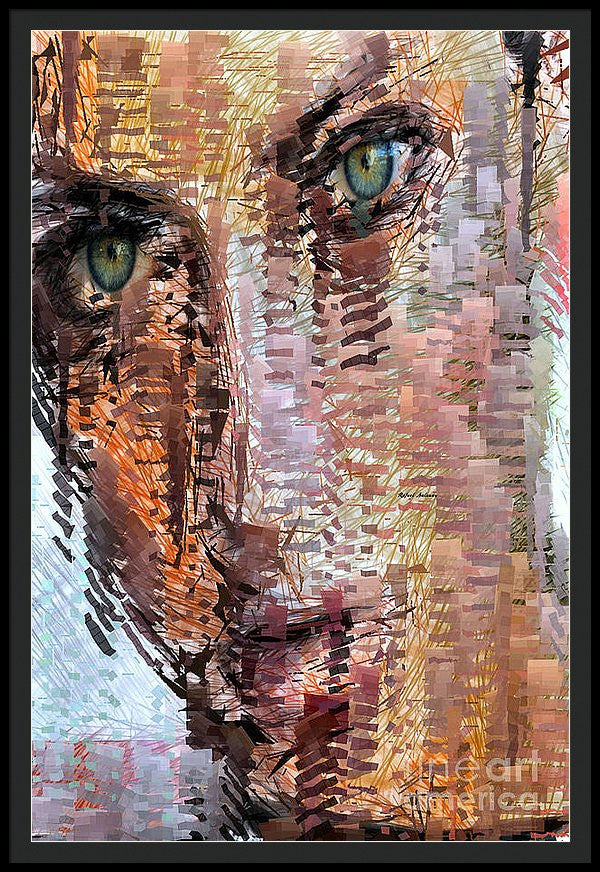 Framed Print - Green Eyes Girl