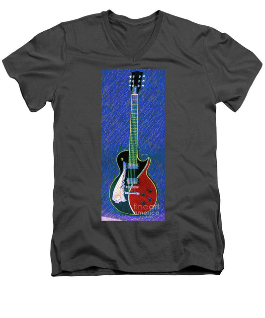 Men's V-Neck T-Shirt - Guitar 0817