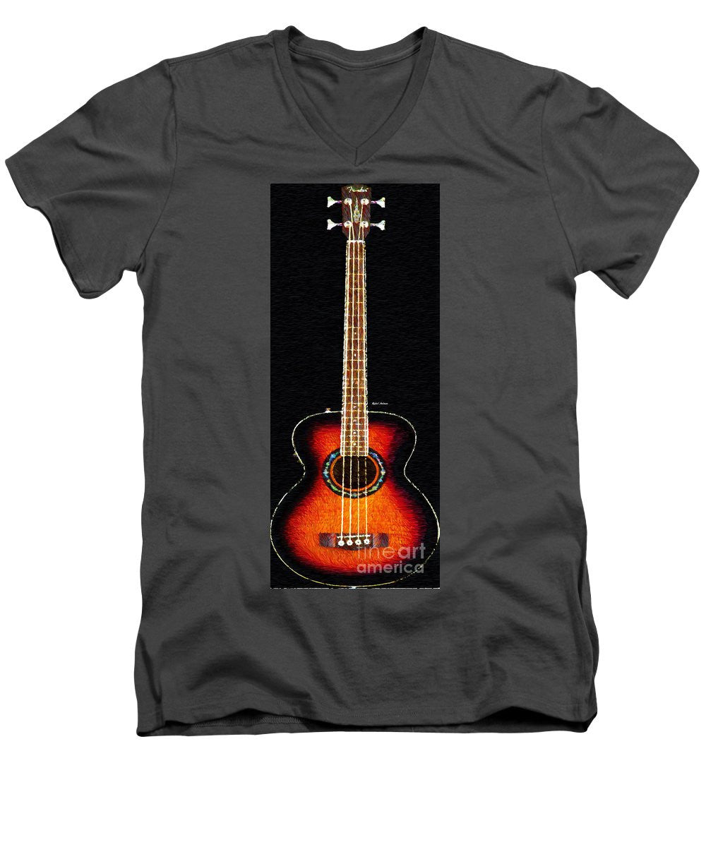 Men's V-Neck T-Shirt - Guitar 0818