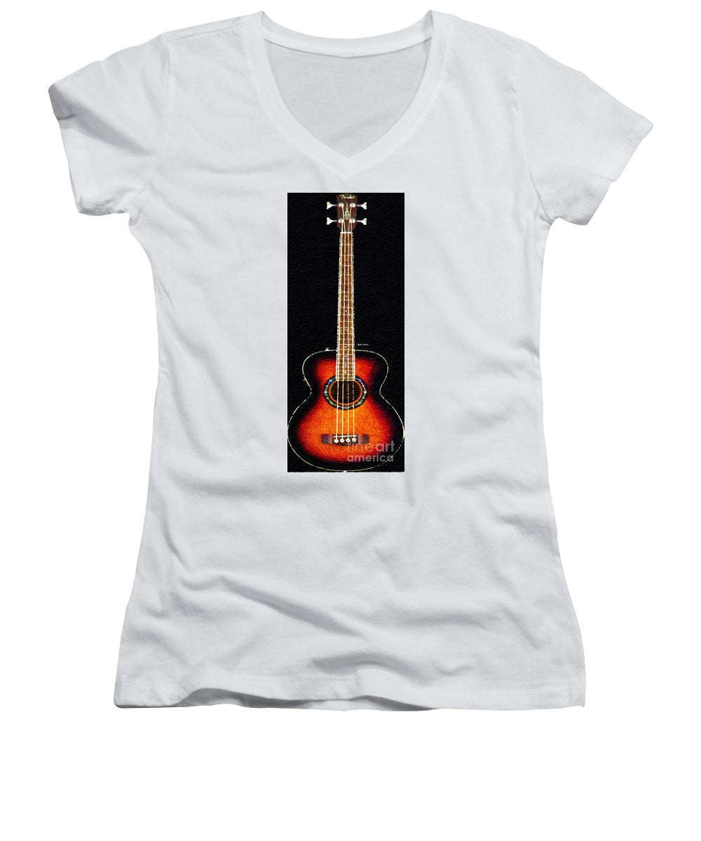 Women's V-Neck T-Shirt (Junior Cut) - Guitar 0818