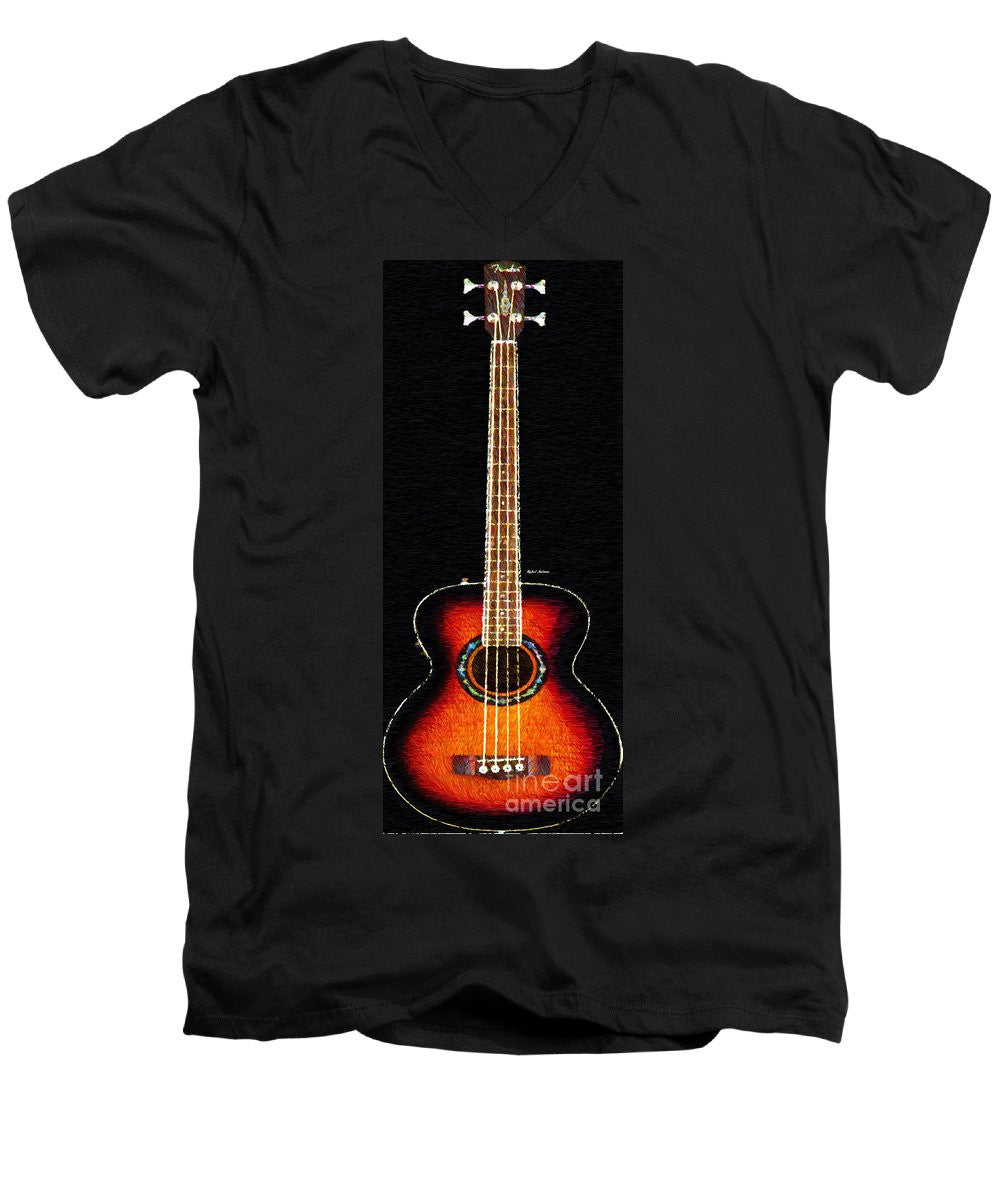 Men's V-Neck T-Shirt - Guitar 0818