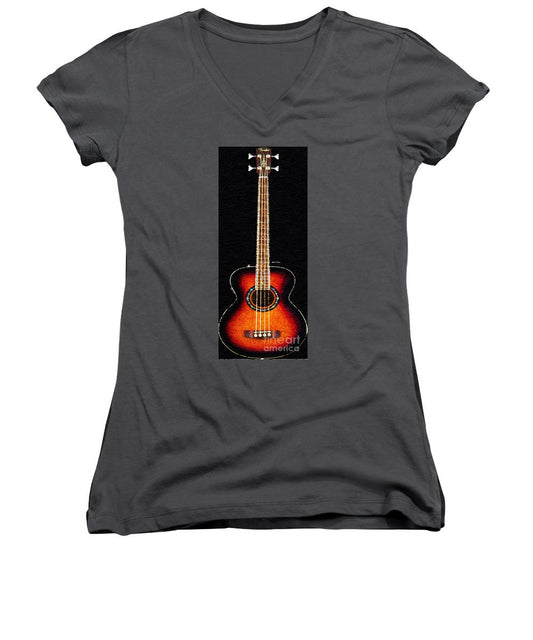 Women's V-Neck T-Shirt (Junior Cut) - Guitar 0818