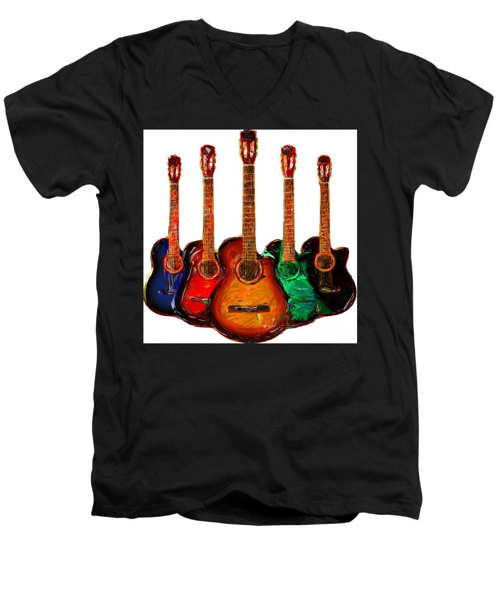 T-shirt col V pour homme - Collection Guitare