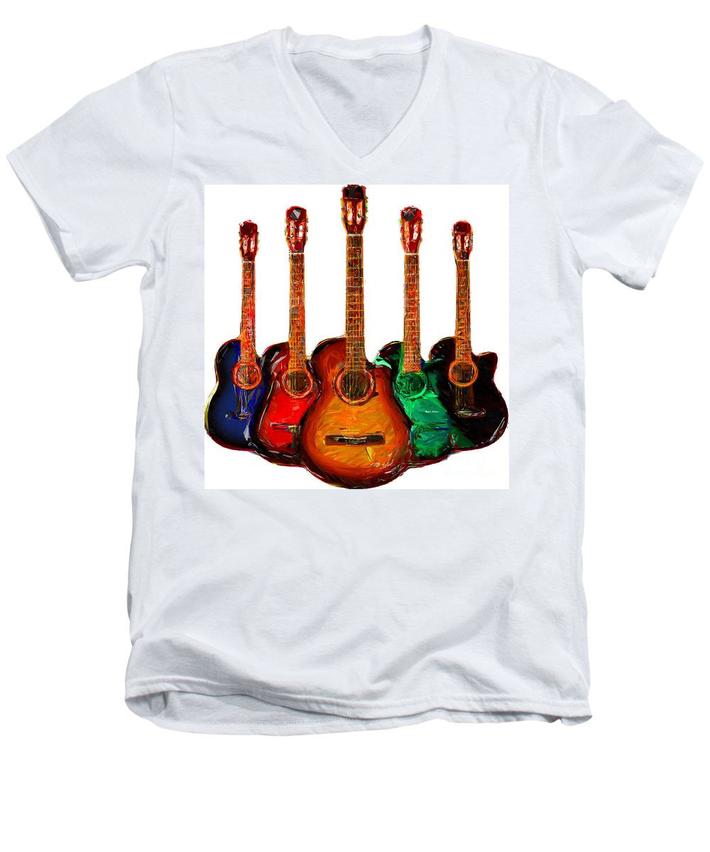 T-shirt col V pour homme - Collection Guitare