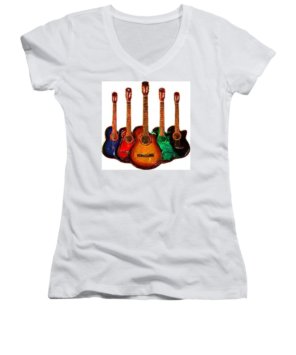 Women's V-Neck T-Shirt (Junior Cut) - Guitar Collection