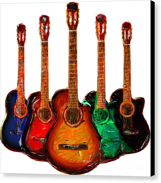 Impression sur toile - Collection de guitares