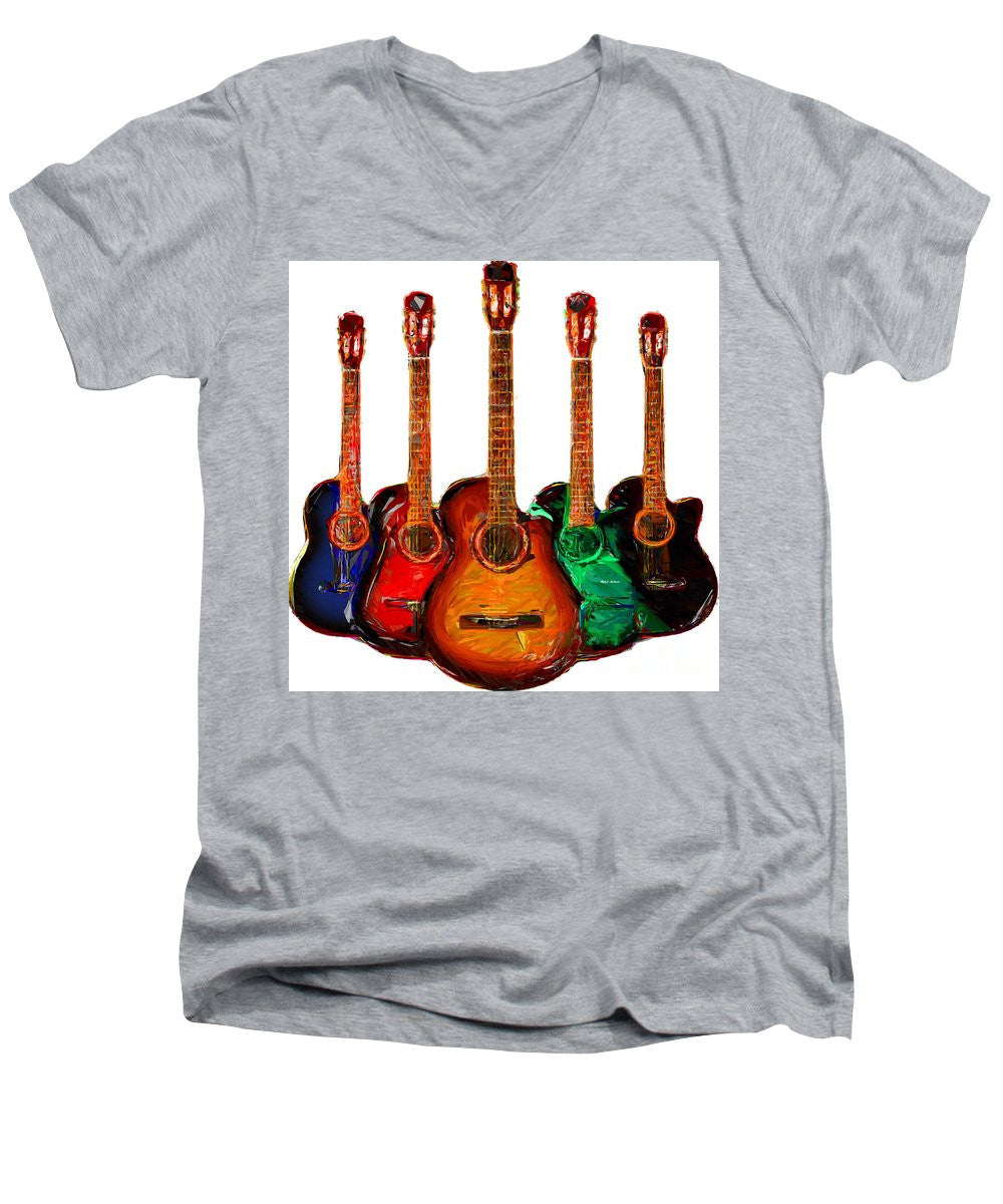 T-shirt col V pour homme - Collection Guitare