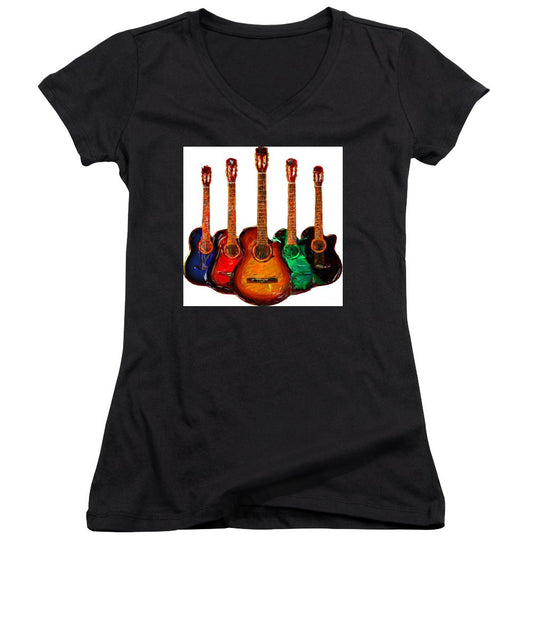 Women's V-Neck T-Shirt (Junior Cut) - Guitar Collection