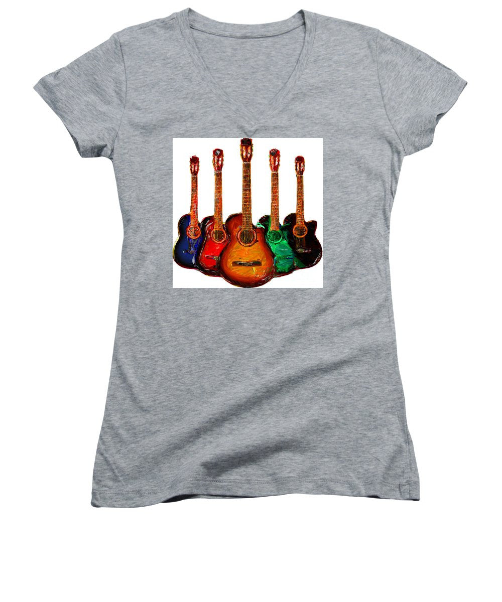 Women's V-Neck T-Shirt (Junior Cut) - Guitar Collection