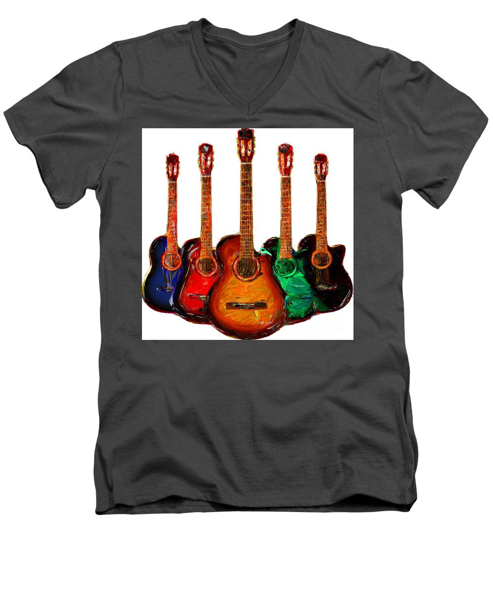 T-shirt col V pour homme - Collection Guitare