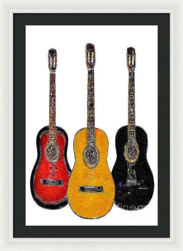 Framed Print - Guitar Trio