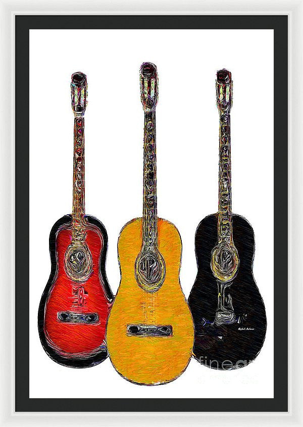 Framed Print - Guitar Trio