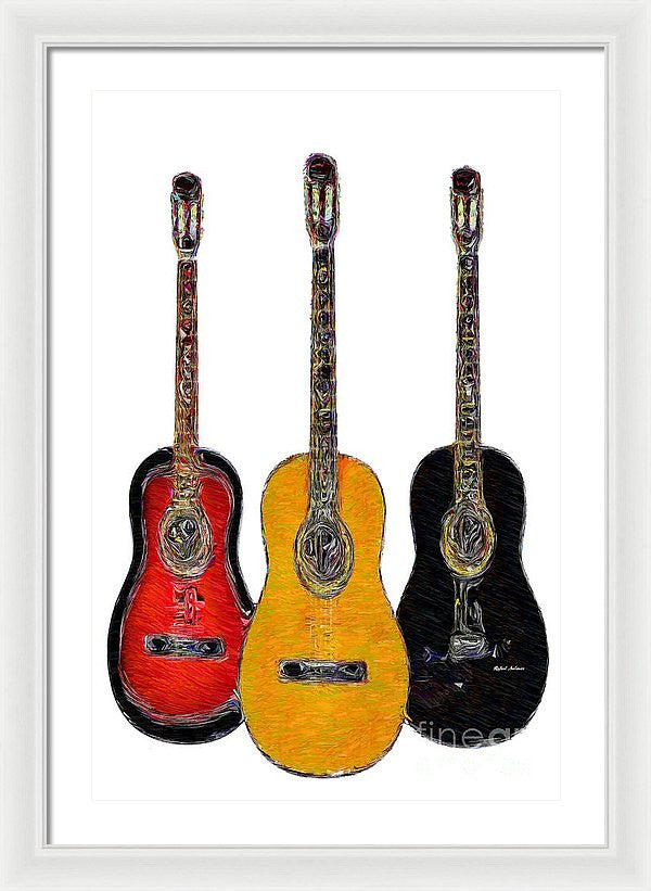 Framed Print - Guitar Trio