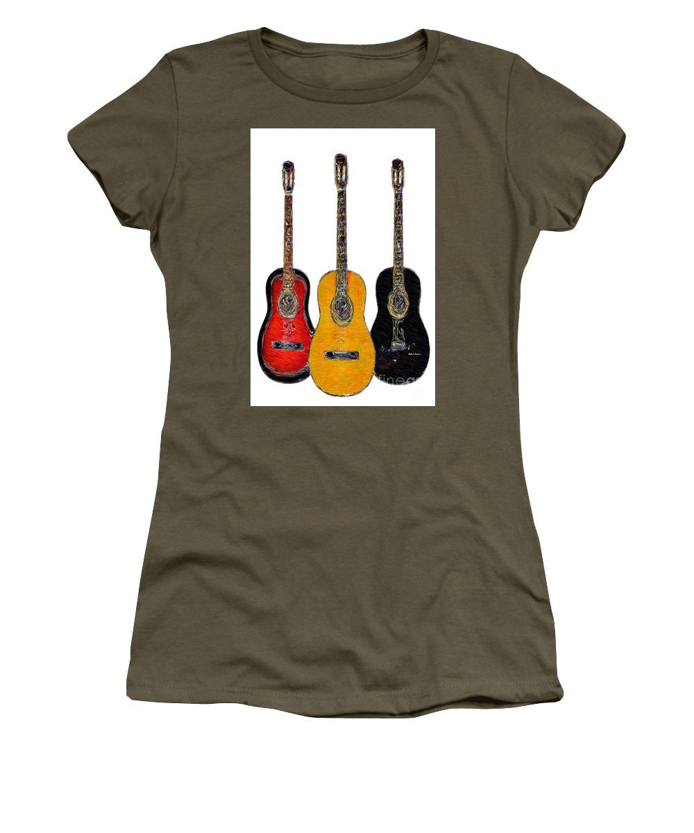 T-shirt pour femme (coupe junior) - Trio de guitares