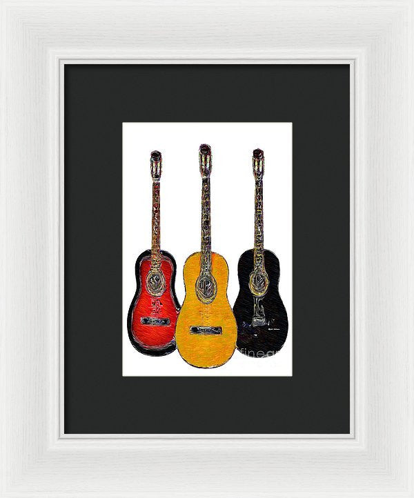 Framed Print - Guitar Trio