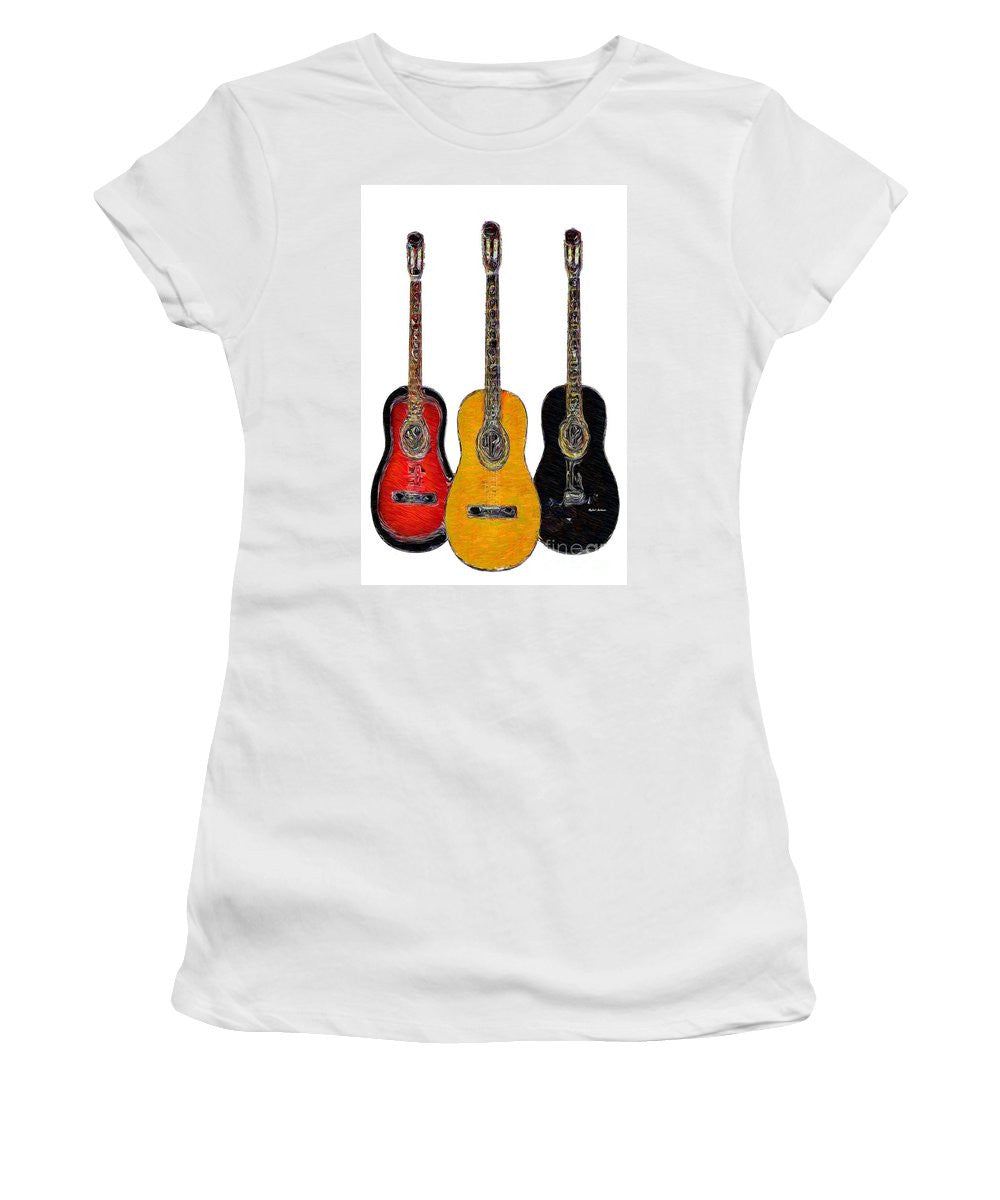 T-shirt pour femme (coupe junior) - Trio de guitares