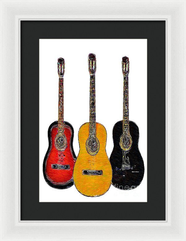 Framed Print - Guitar Trio