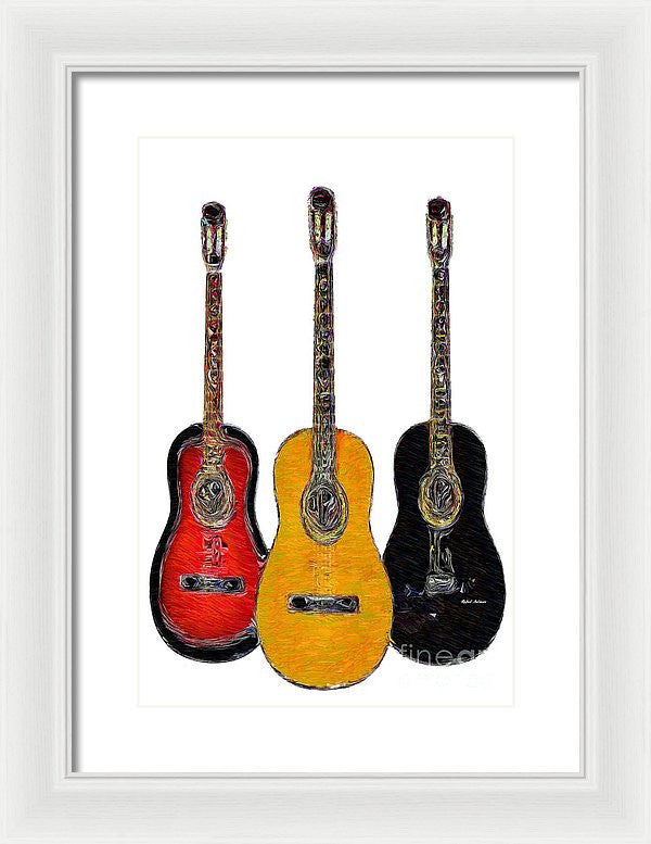 Framed Print - Guitar Trio