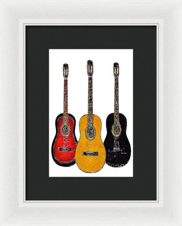 Framed Print - Guitar Trio