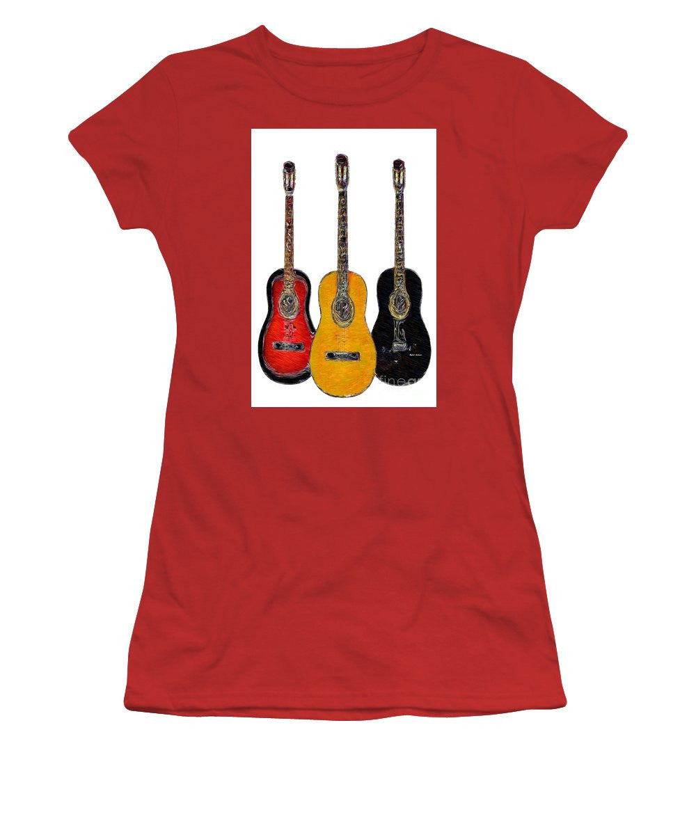 T-shirt pour femme (coupe junior) - Trio de guitares