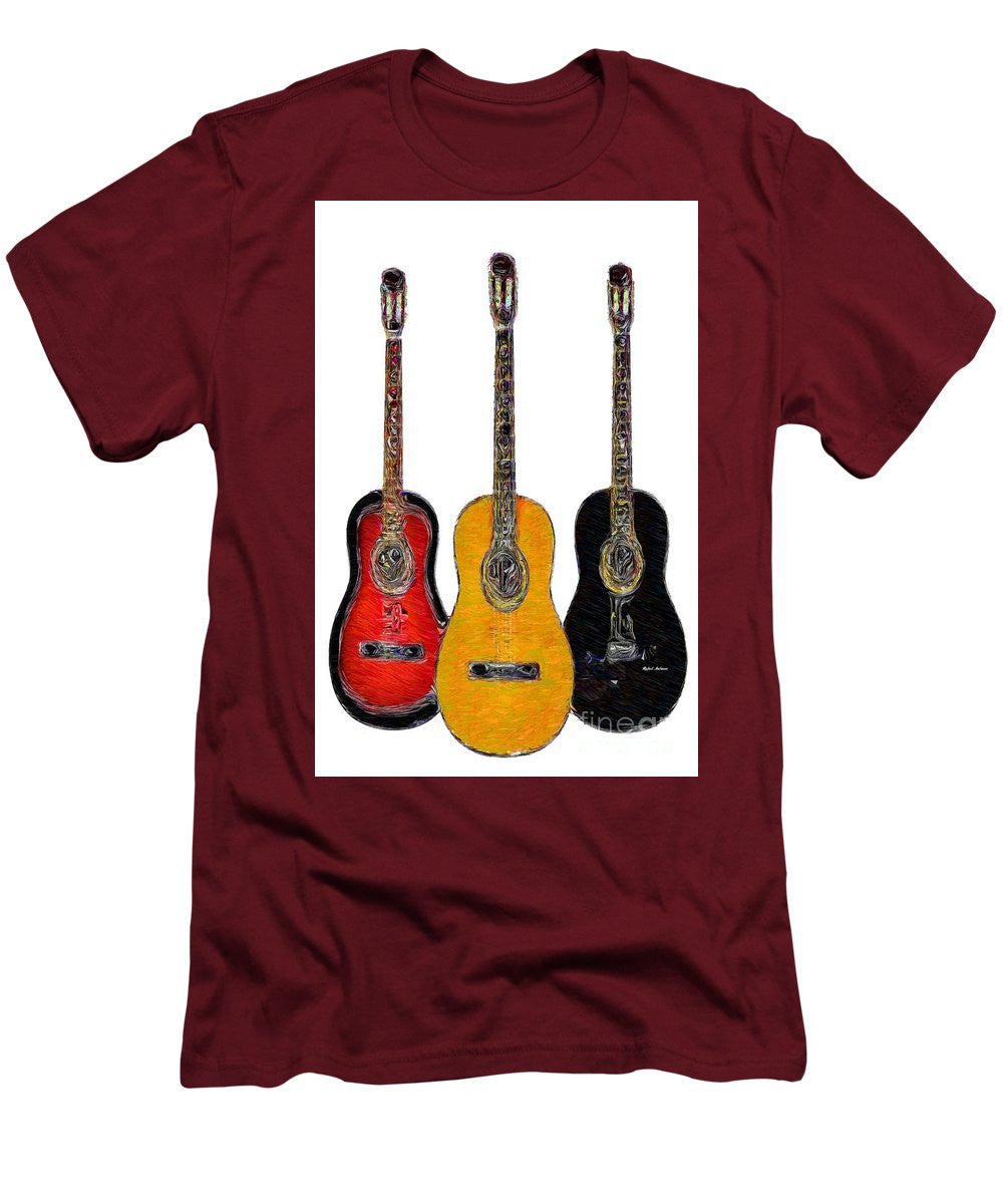 T-shirt pour homme (coupe ajustée) - Trio de guitares