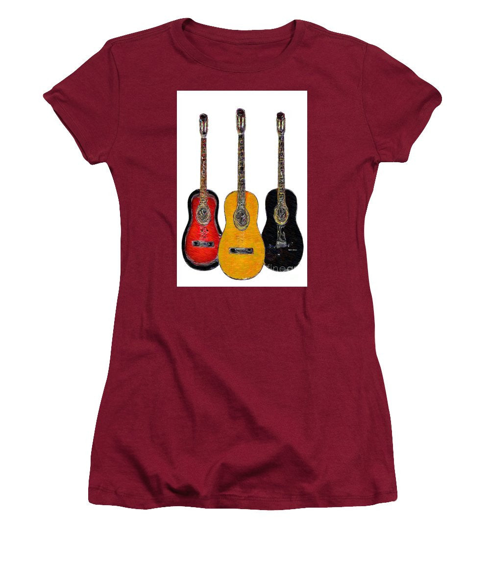 T-shirt pour femme (coupe junior) - Trio de guitares