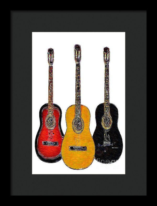 Framed Print - Guitar Trio