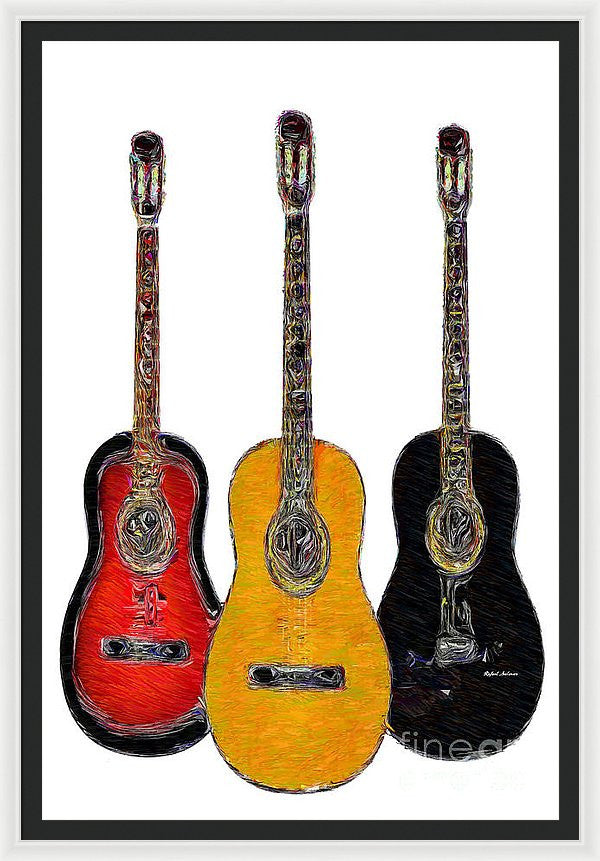 Framed Print - Guitar Trio