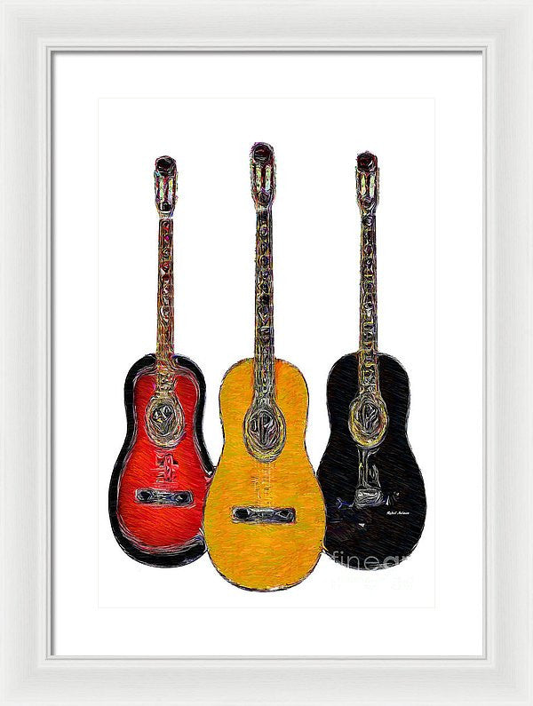 Framed Print - Guitar Trio