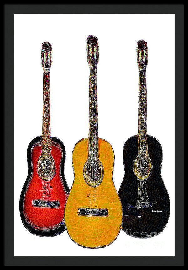 Framed Print - Guitar Trio