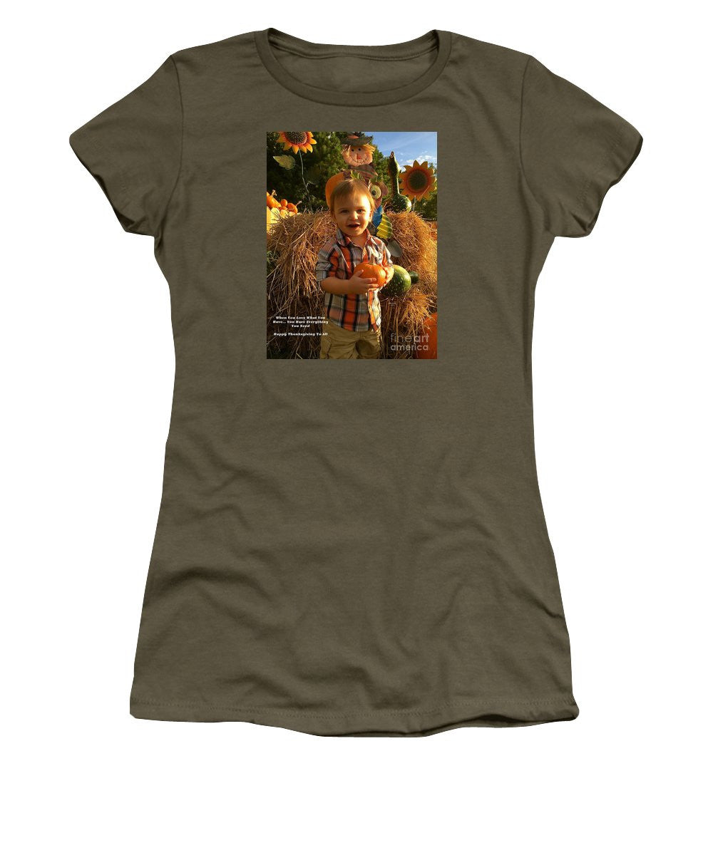 Women's T-Shirt (Junior Cut) - Happy Thanksgiving To All