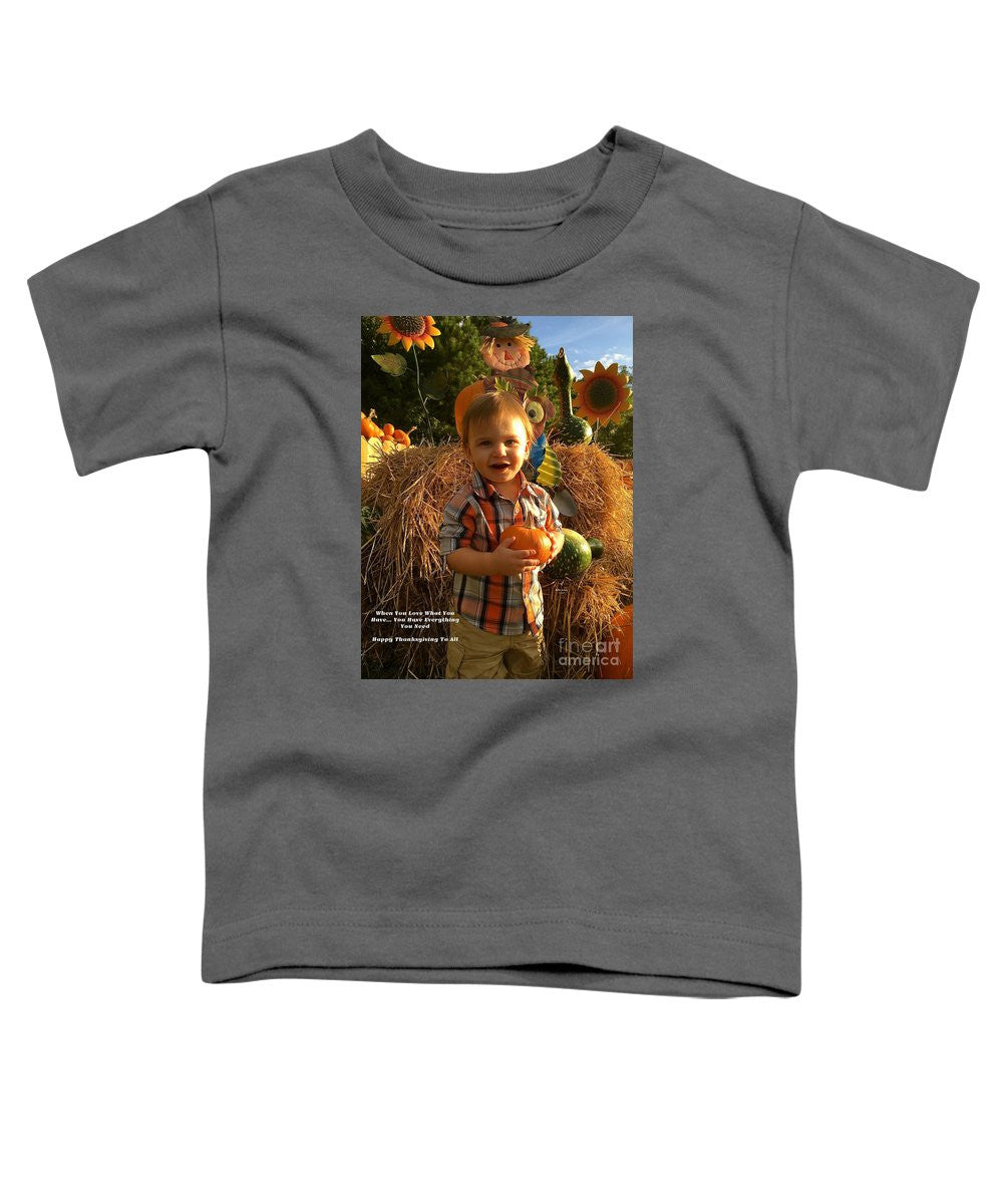 T-shirt pour tout-petits – Joyeux Thanksgiving à tous