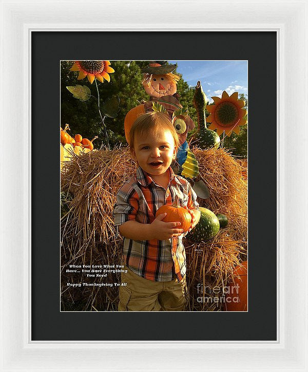 Framed Print - Happy Thanksgiving To All
