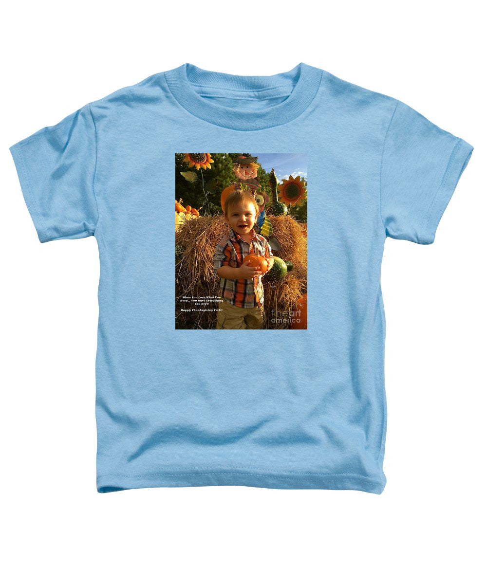 T-shirt pour tout-petits – Joyeux Thanksgiving à tous