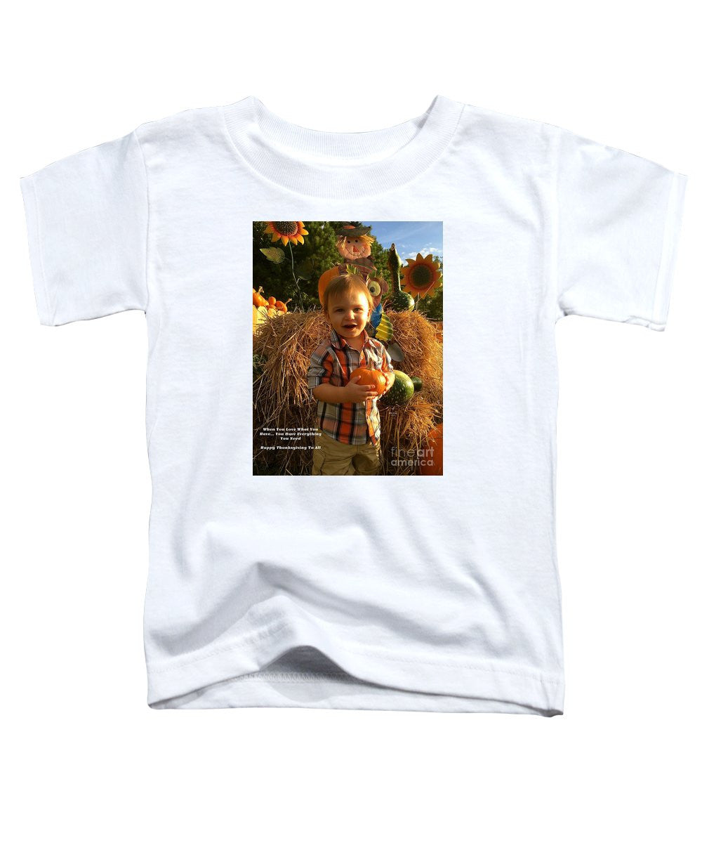 T-shirt pour tout-petits – Joyeux Thanksgiving à tous