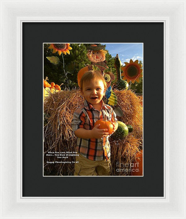 Framed Print - Happy Thanksgiving To All