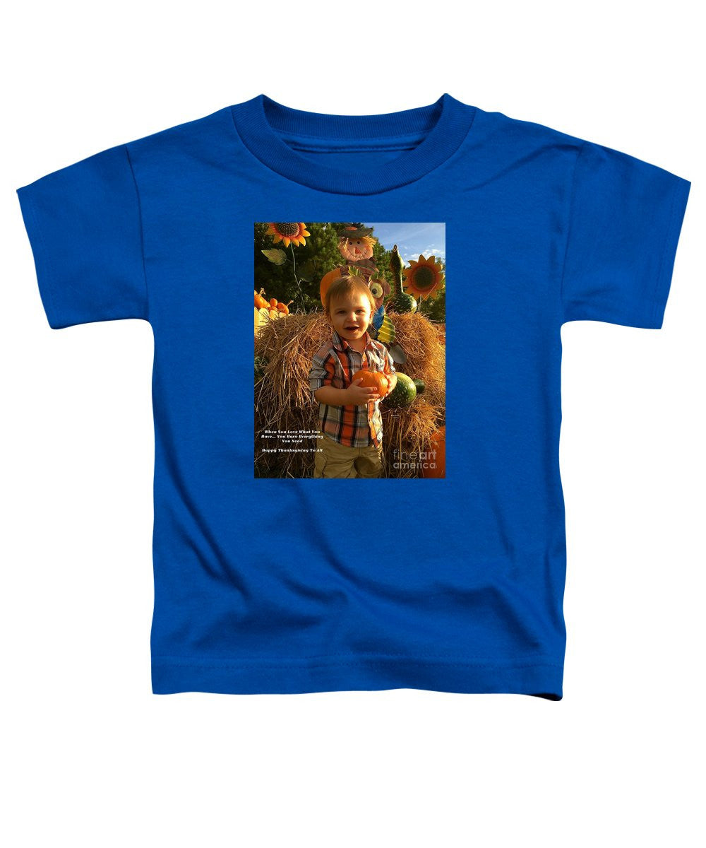 T-shirt pour tout-petits – Joyeux Thanksgiving à tous