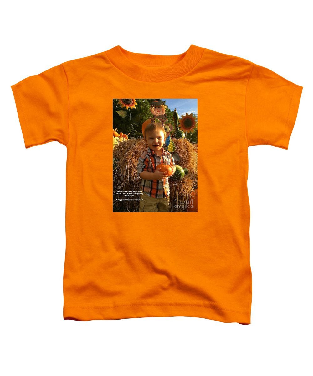 T-shirt pour tout-petits – Joyeux Thanksgiving à tous